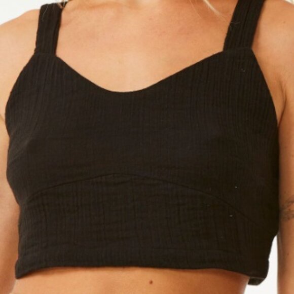 Rip Curl Black Premium Surf Crop Top SZ S - NWT - Picture 5 of 12